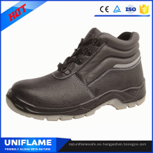 Zapatillas de trabajo de seguridad S1p Ufa076 de suela de PU transpirable de acero
